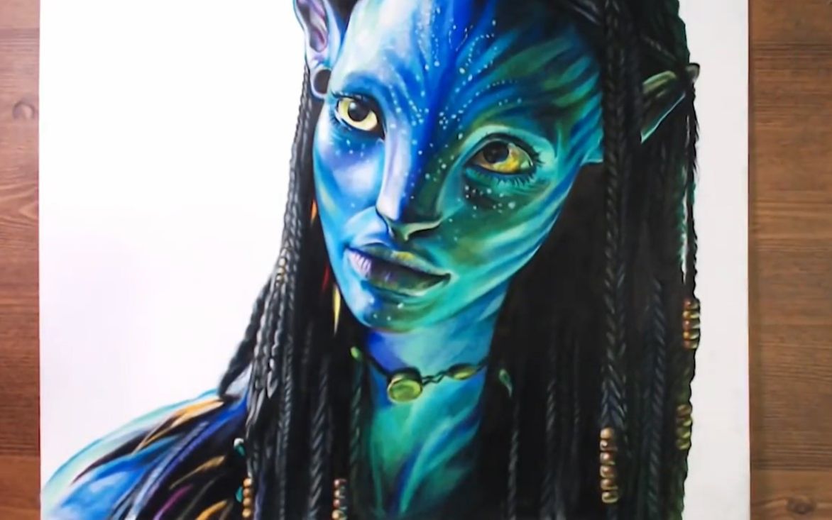 彩铅手绘-阿凡达