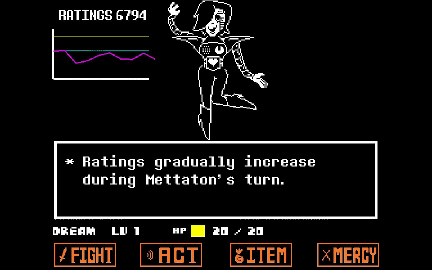 [ut] mettatonex站 -- 舞台的聚光灯闪烁