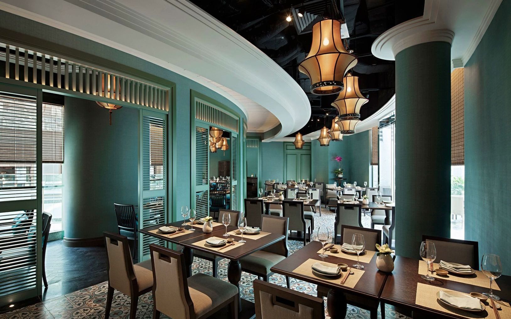 梁志天客餐厅设计效果图 #中餐厅案例 梁志天 以设计意念为主导的