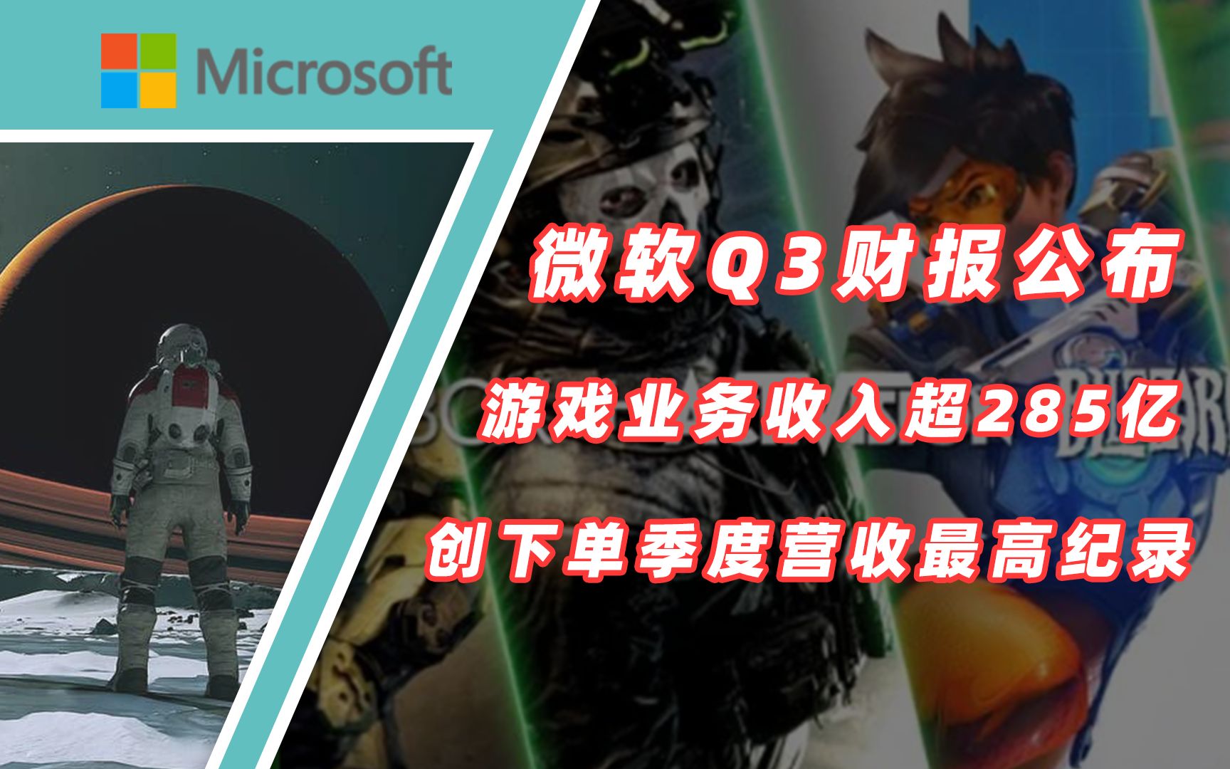 微软刷新单季度营收纪录,游戏业务收入超39亿美元魔兽世界