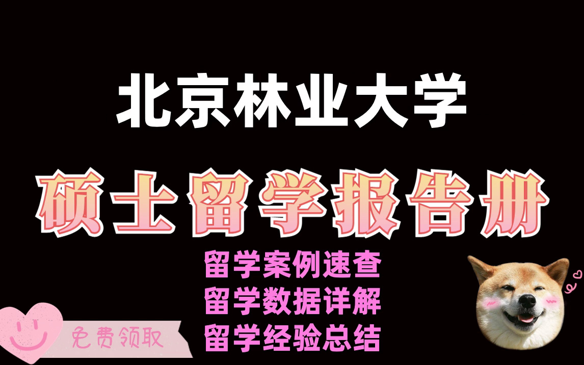 北京林业大学|留学报告册|本校留学信息详解哔哩哔哩bilibili