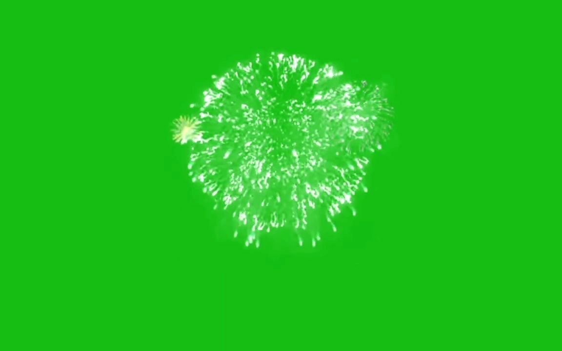 绿幕抠像高清免费视频手机剪辑素材新年烟花特效