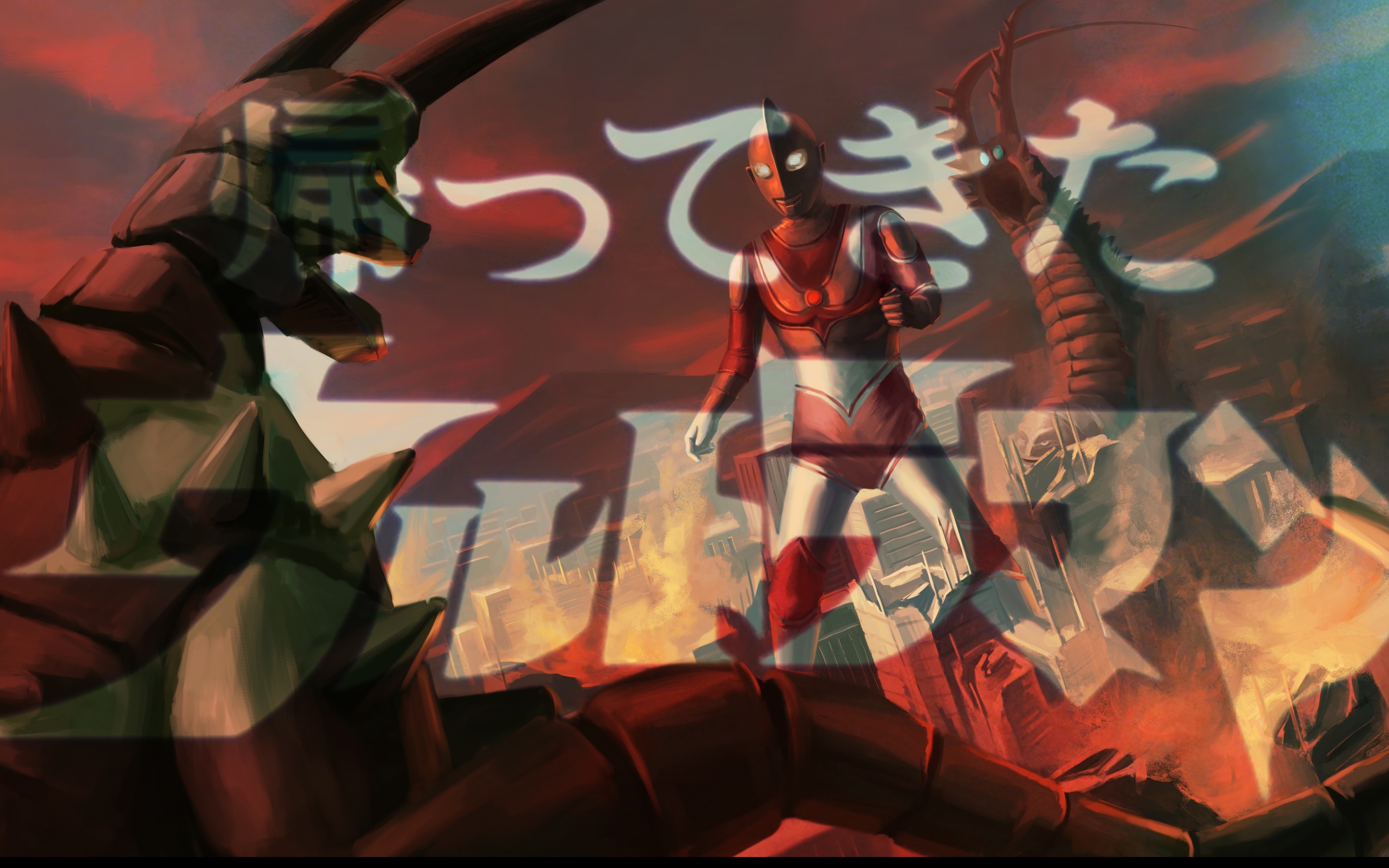 活动  战斗在夕阳下的战士 归曼【特摄绘画】