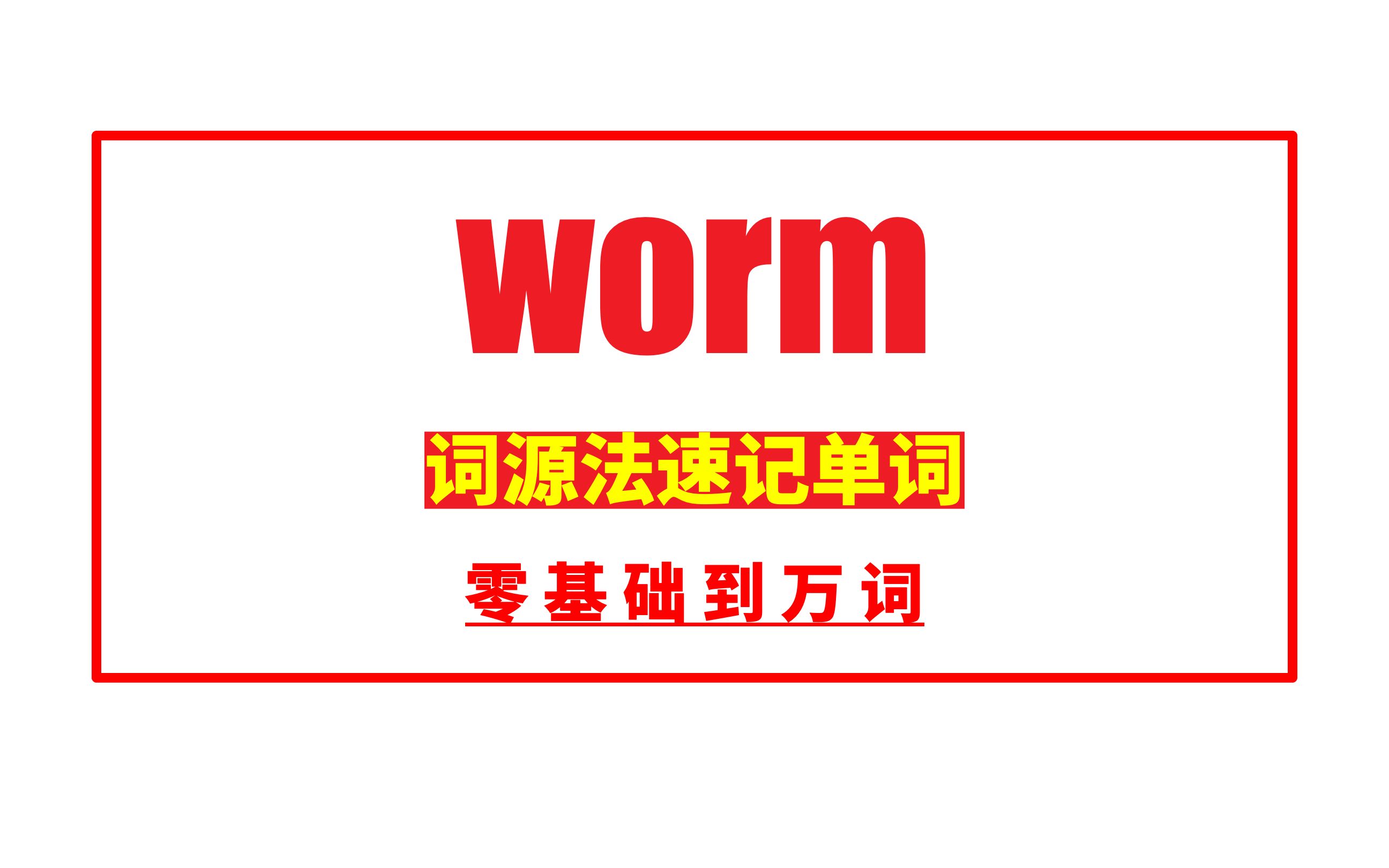 秒记单词: worm哔哩哔哩bilibili