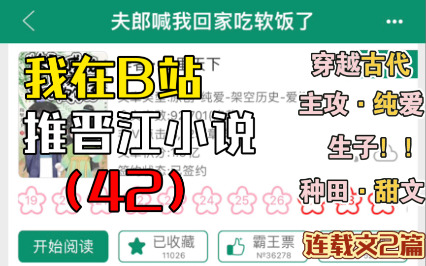 [推文]我在B站推晋江小说(42)两篇穿越古代纯爱种田文哔哩哔哩bilibili