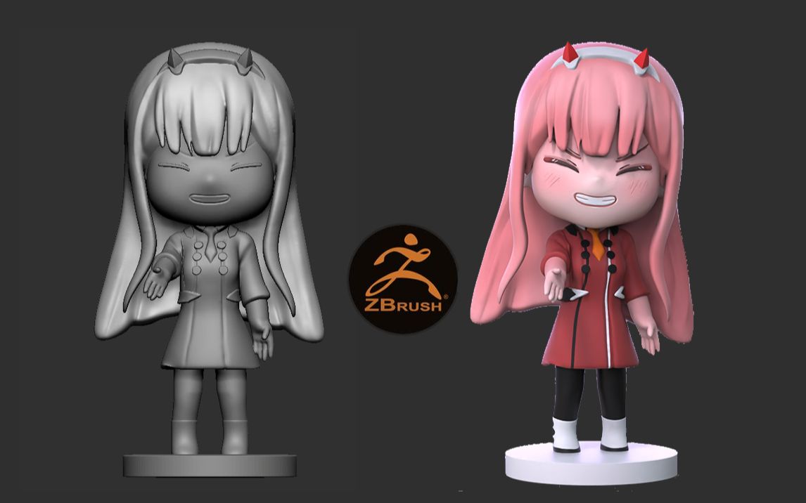 手办自由你实现了吗?zbrush零基础q版角色"02"雕刻技巧,附赠褶皱笔刷!