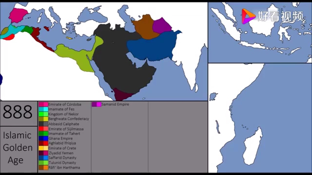 【历史地图】伊斯兰帝国的版图变化(622~1453)哔哩哔哩bilibili