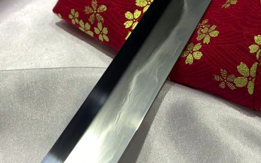 新款!超美手工三色研磨花纹钢三枚合武士刀条,售价仅1599!
