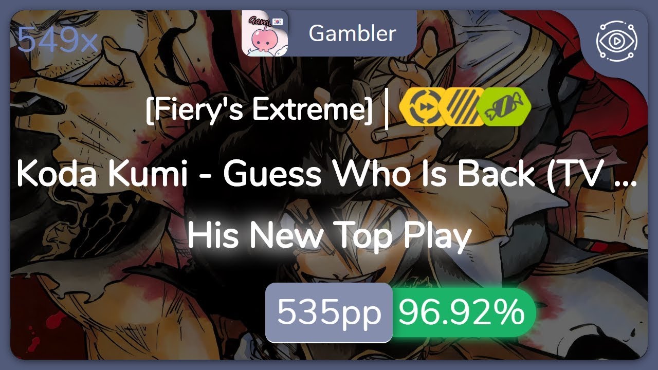 [图]Gambler | Koda Kumi - Guess Who Is Back (TV Size) [Fiery's Extreme] +EZHDDT 96.9