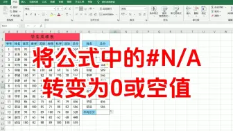 Скачать видео: VLOOKUP返回N/A怎么修改，如何将公式中的#N/A变为0或空值，excel填充为NA的解决方法，excel教程全集