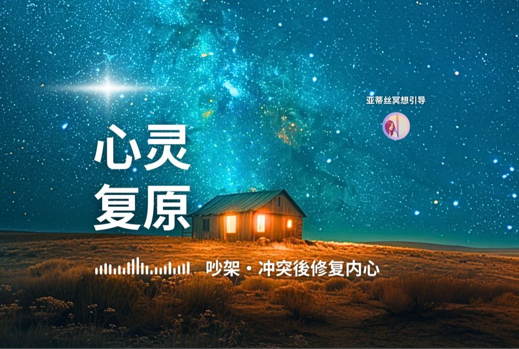 [图]冥想引导：心灵复原，冲突後调整内心走向平静︱亚蒂丝引导(生气吵架平静情绪释放情绪管理)