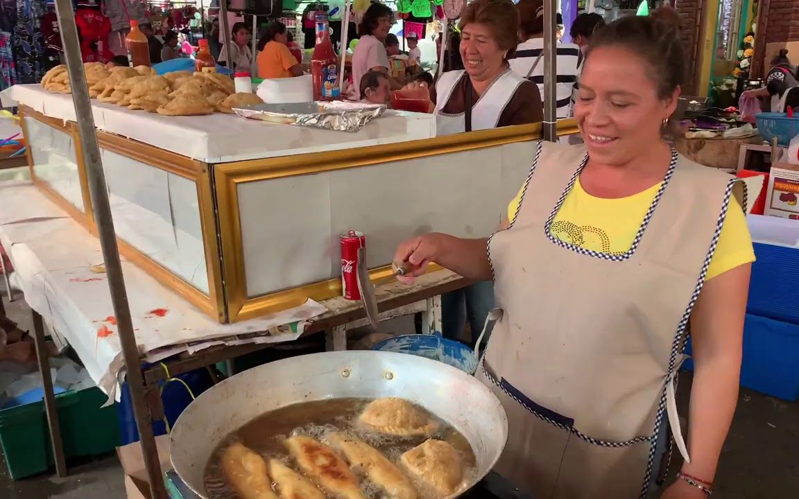 [图]【街景】墨西哥步行街市街食品市場視頻CDMX旅行