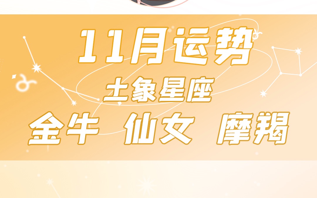 11月金牛 摩羯 处女座运势哔哩哔哩bilibili