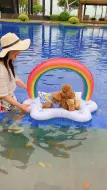 Tải video: 狗狗居然能漂浮在泳池？这样的夏天太美了！