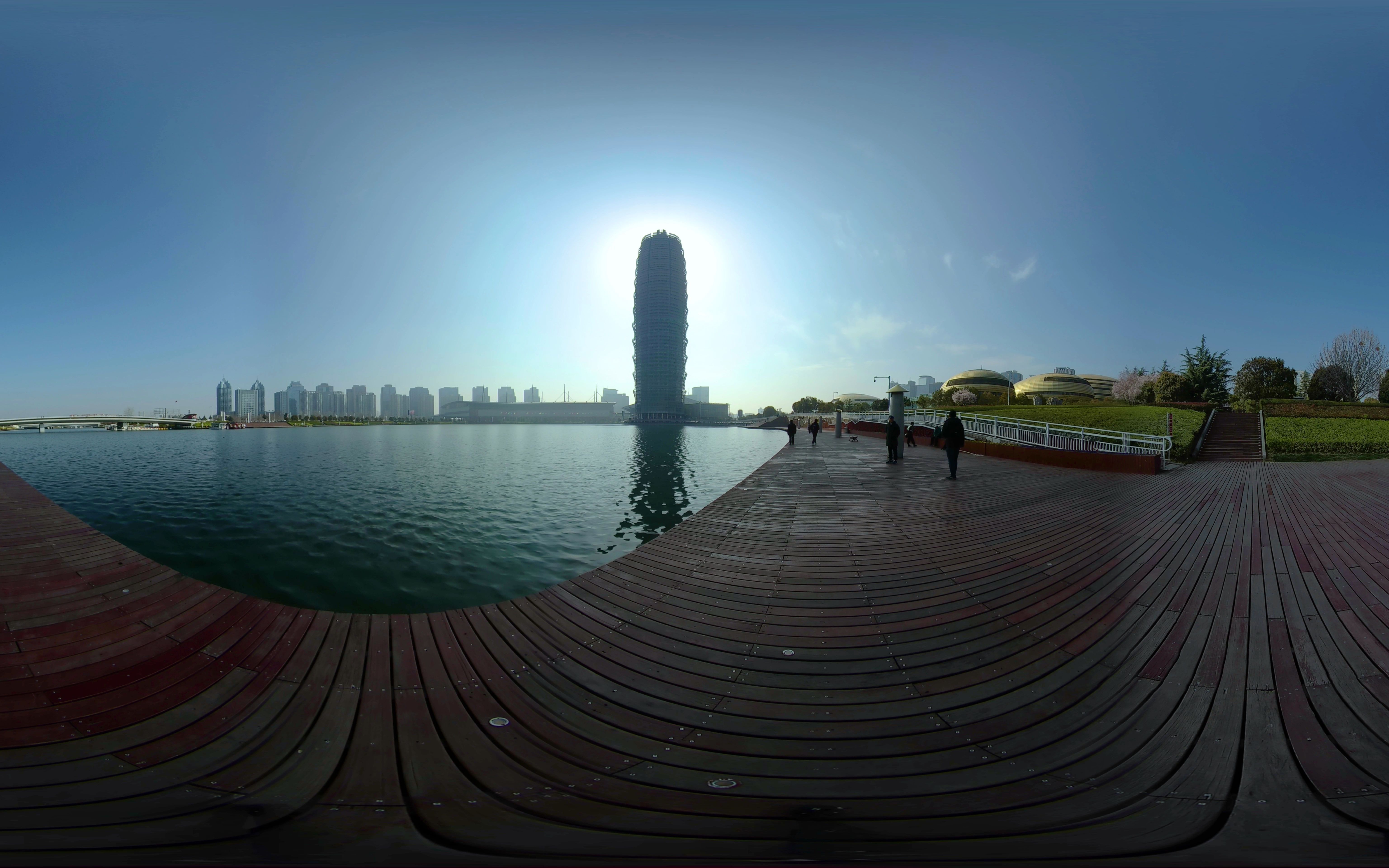 郑东新区如意湖全景视频