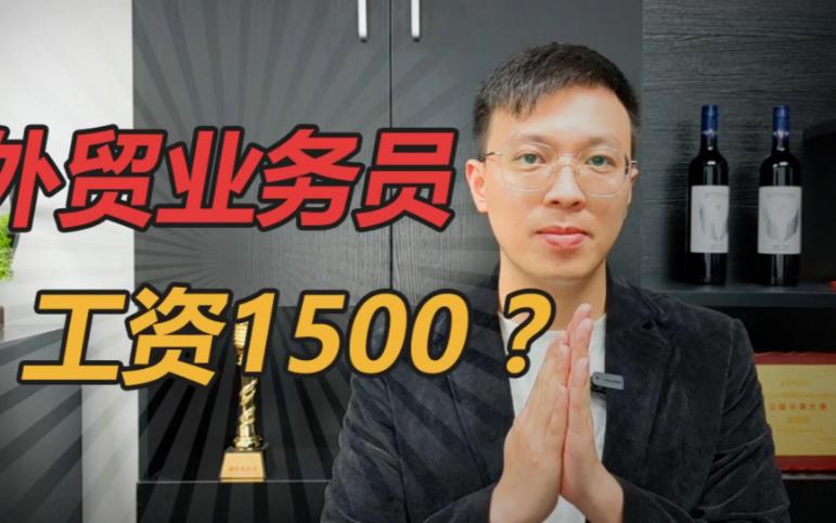 外贸业务员 工资1500?十年外贸人的总结哔哩哔哩bilibili