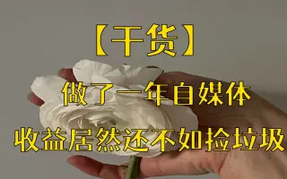 【干货】做了一年自媒体，运营了个平台，收益居然还不如去街头捡垃圾