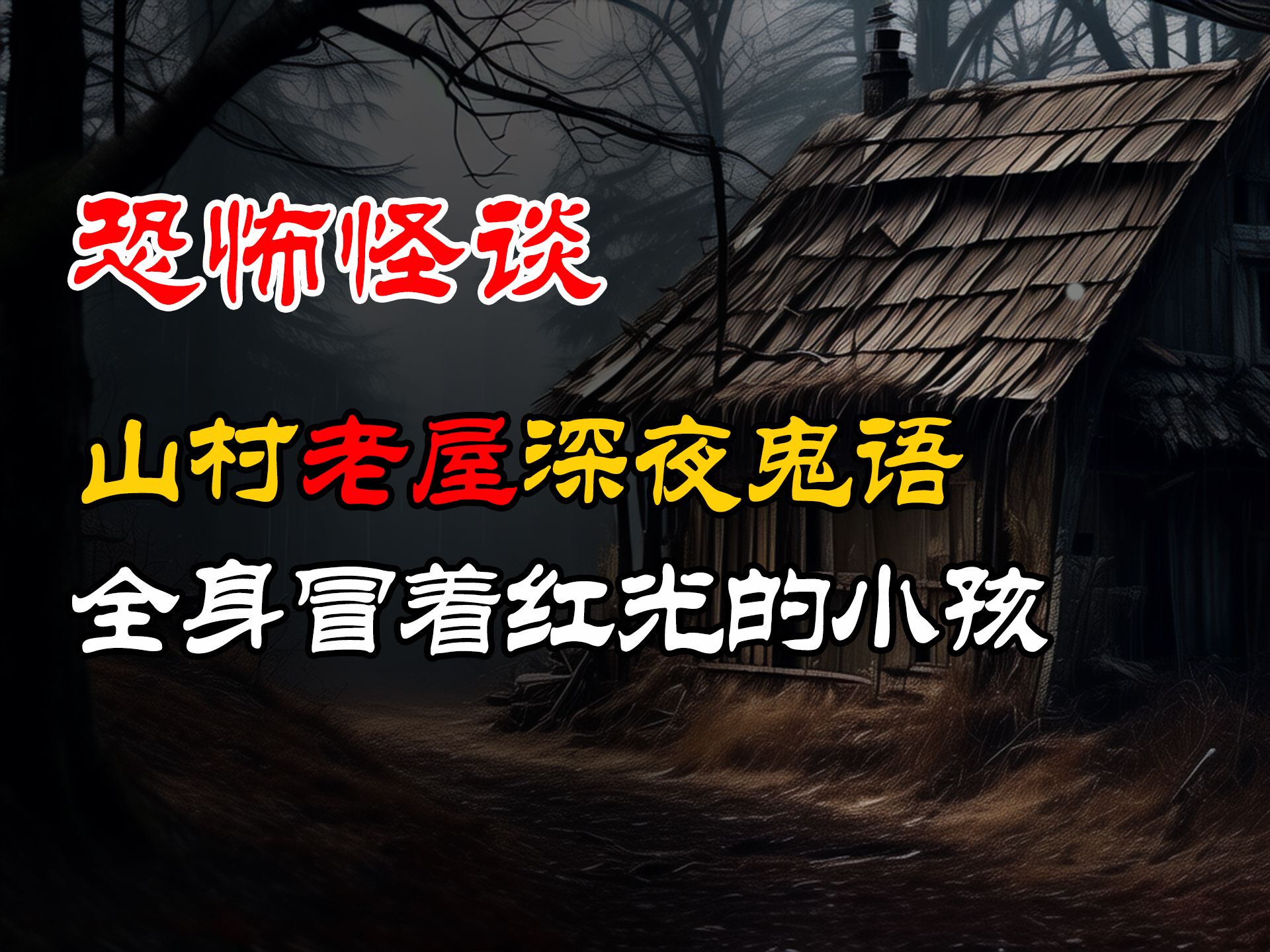 山村老屋深夜鬼语丨全身冒着红光的小孩丨恐怖故事丨真实灵异故事丨深夜讲鬼话丨故事会丨睡前鬼故事丨鬼故事丨诡异怪谈哔哩哔哩bilibili