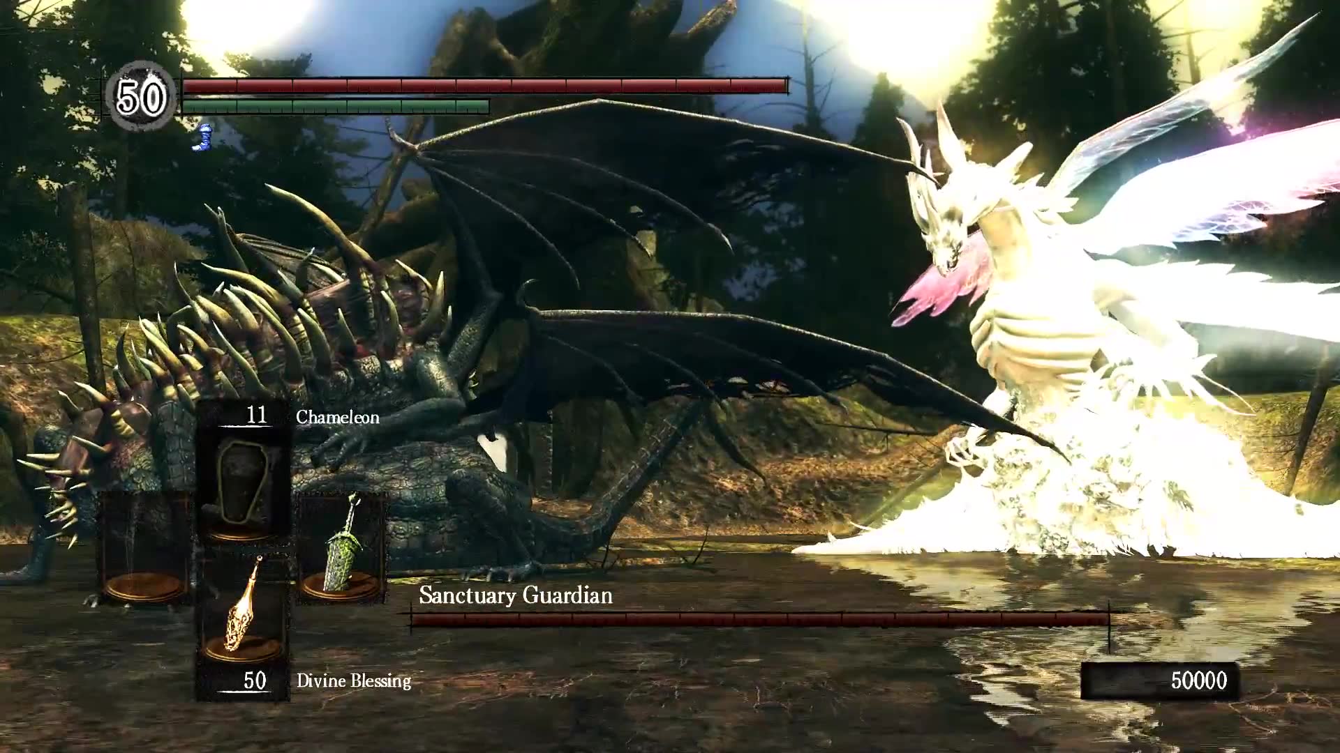 黑暗之魂1白龙希斯与葛温vs贪食魔龙 【竞技场】