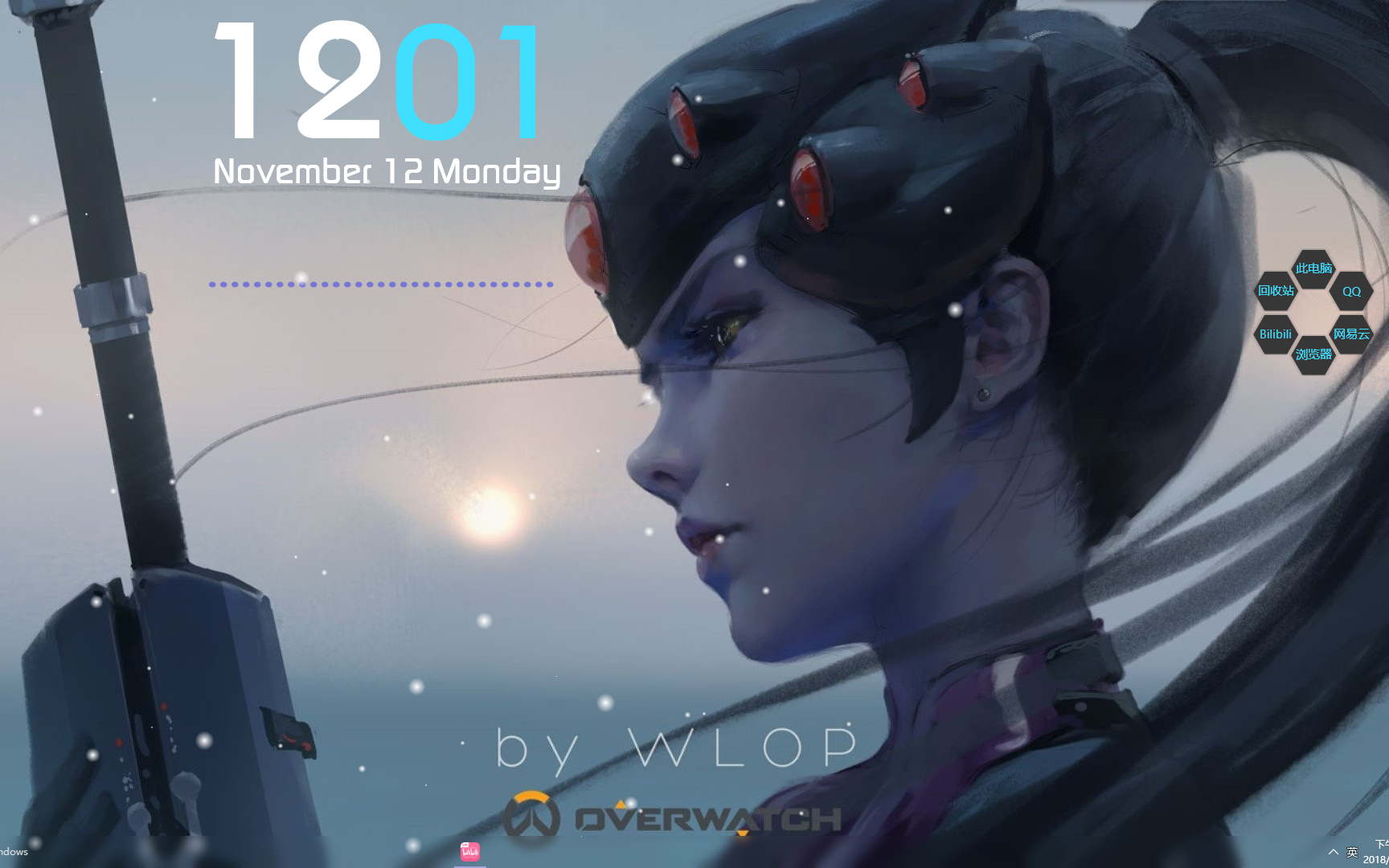 【Rainmeter/桌面优化】冷艳女神/酷炫的个性桌面/让你的桌面与众不同哔哩哔哩bilibili