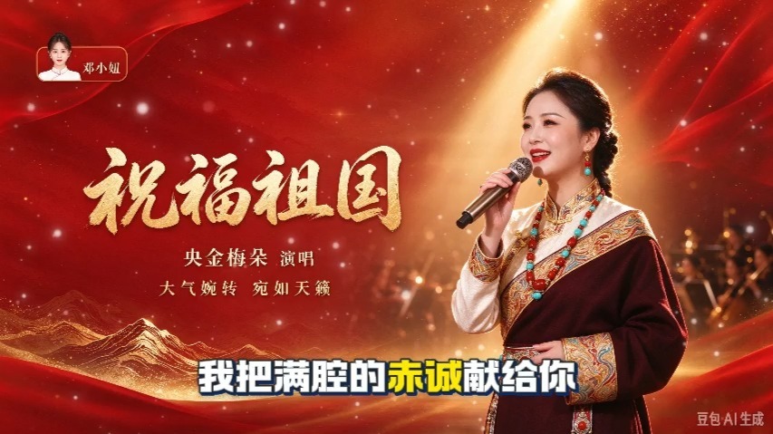 宛如天籁！央金梅朵《祝福祖国》大气婉转，一开口震撼人心