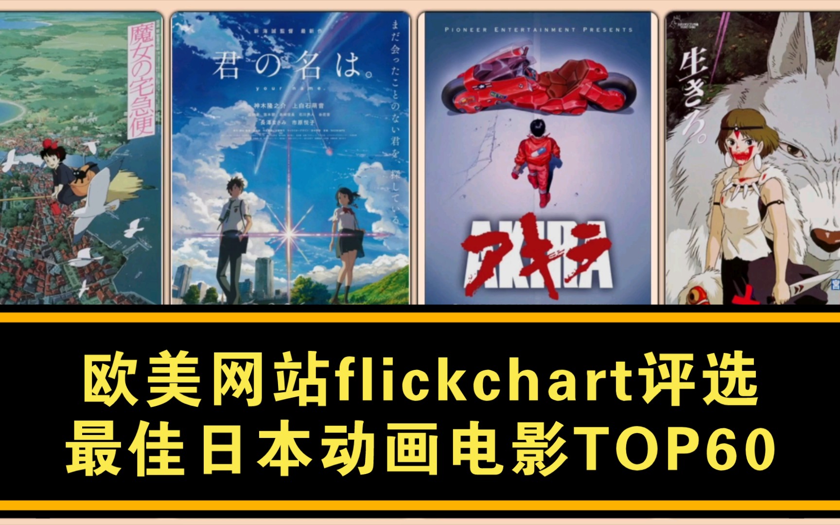 欧美网站flickchart评选最受喜爱的日本动画电影TOP60(含部分OVA)哔哩哔哩bilibili