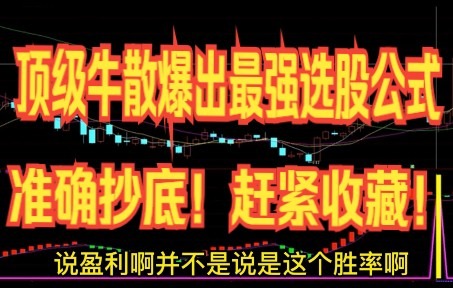 顶级牛散爆出最强精准短线选股公式,轻松找到上升阶段的指标,准确抄底!哔哩哔哩bilibili