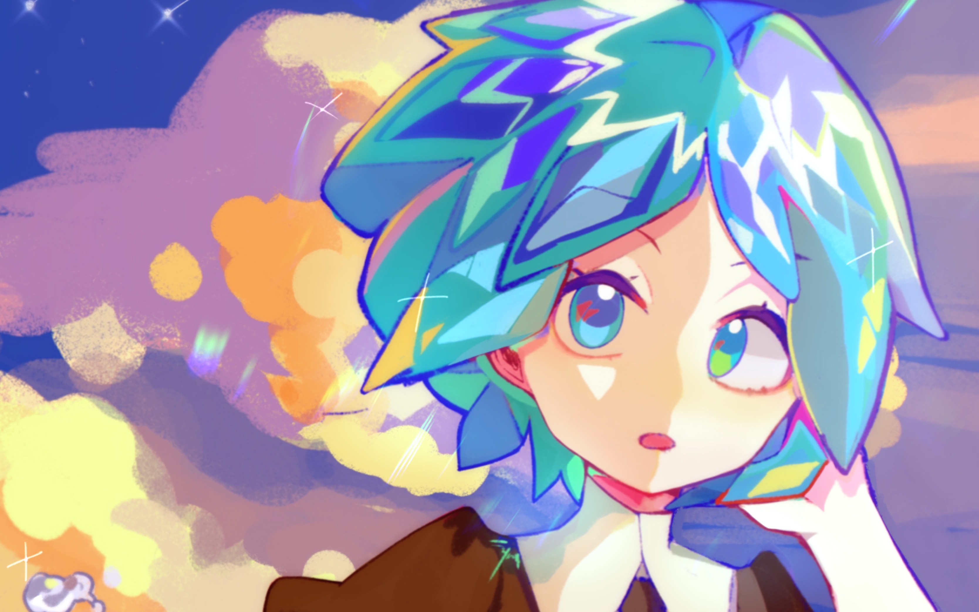 【指绘/绘画过程】没人能拒绝薄荷绿