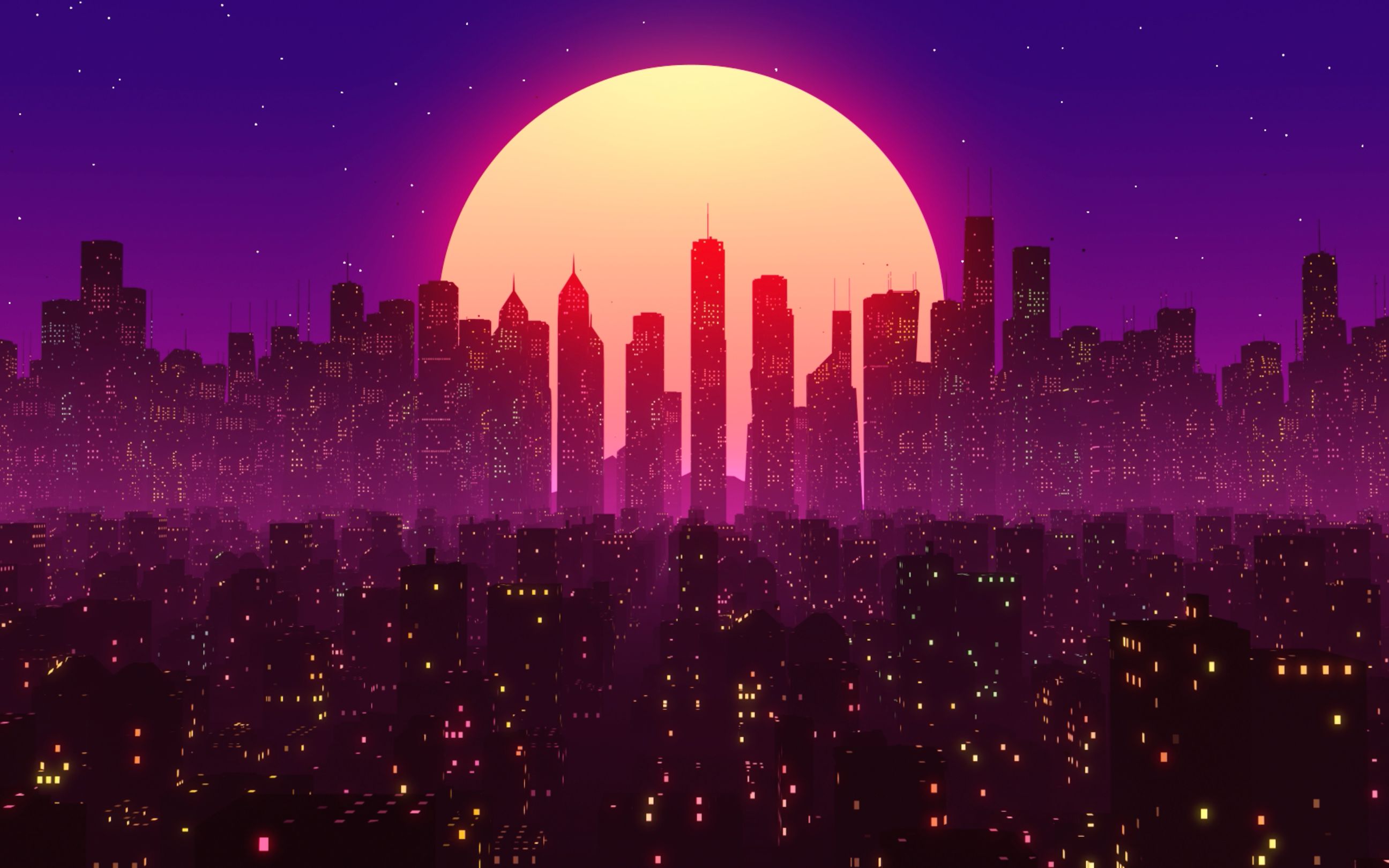 【c4d ae联动】赛博朋克风城市动画v1.