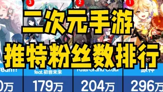 日推粉丝数最多的二次元手游是哪个？