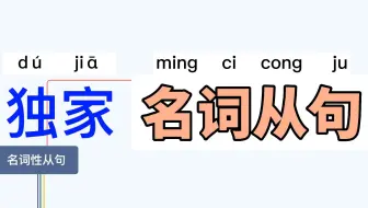 实用必看干货｜一个视频教会你名词性从句
