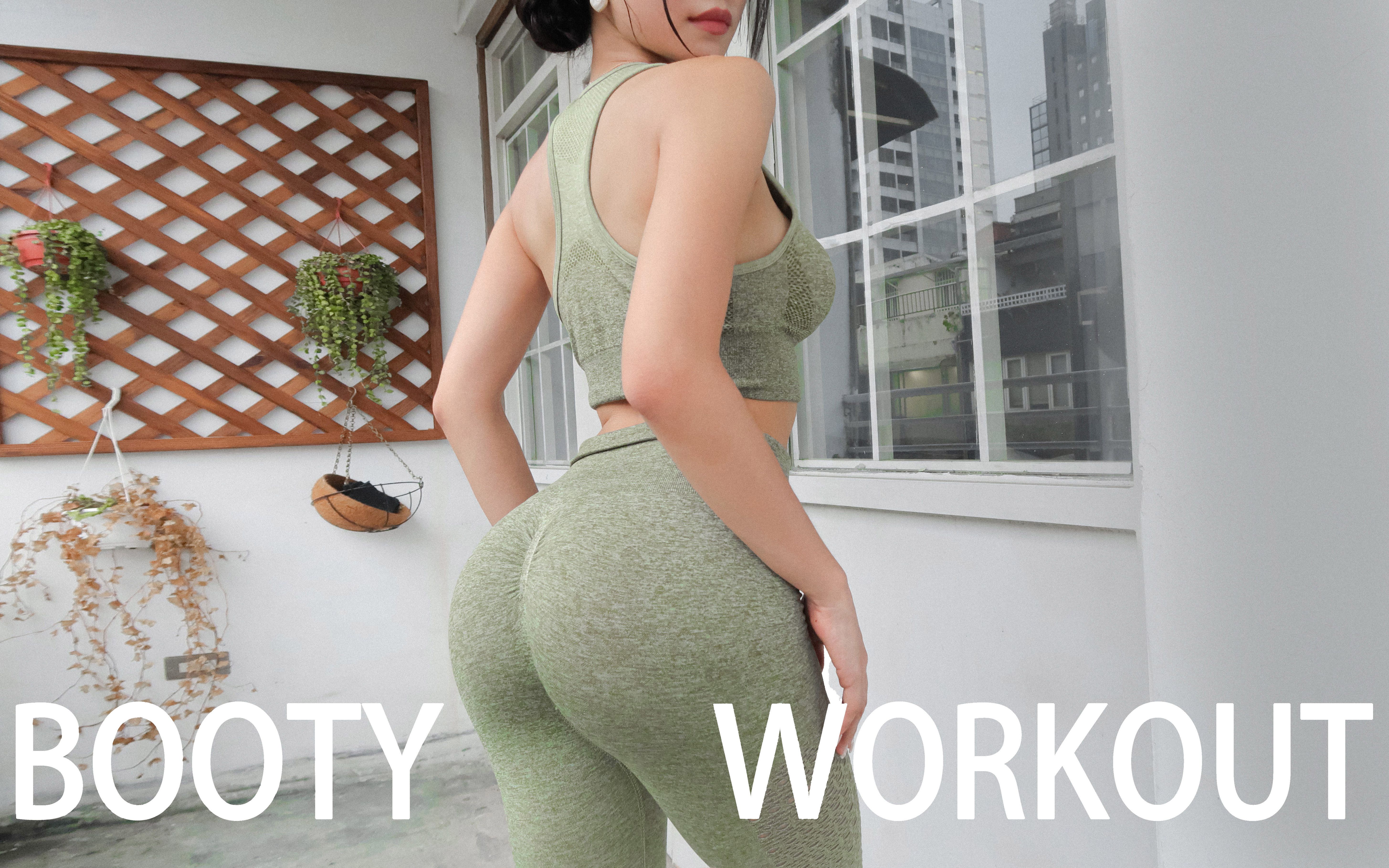 4分钟居家翘臀训练(免弹力带) 美腿提臀超有效 IBooty Workout哔哩哔哩bilibili