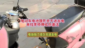 电动车放了很久充不进去电怎么办？来找李师傅给你激活#电动车充电 #电动车李师傅 #电池饿死怎么激活