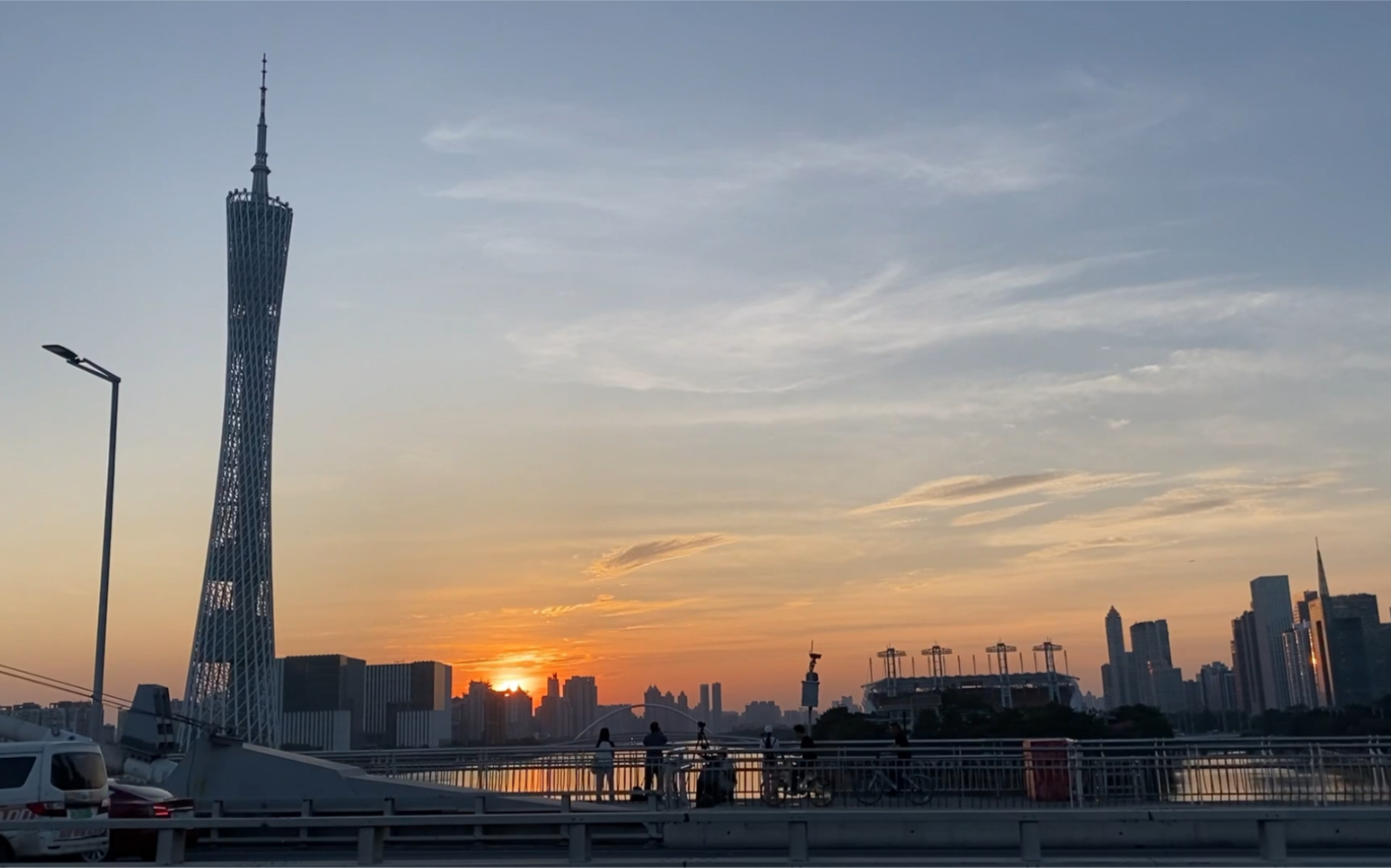 11.4广州猎德大桥日落