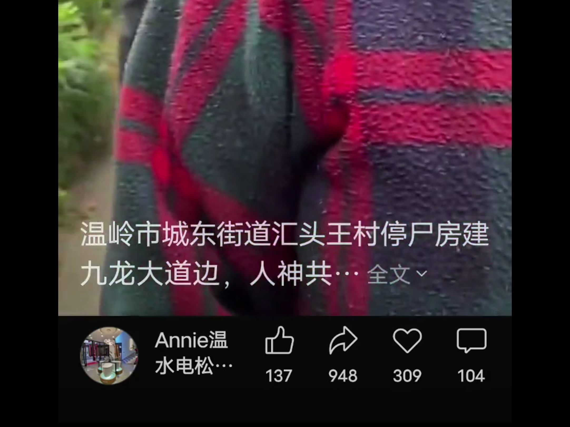 今年五一,温岭城东街道汇头王村的九龙大道旁边要建停尸房,遭到居民