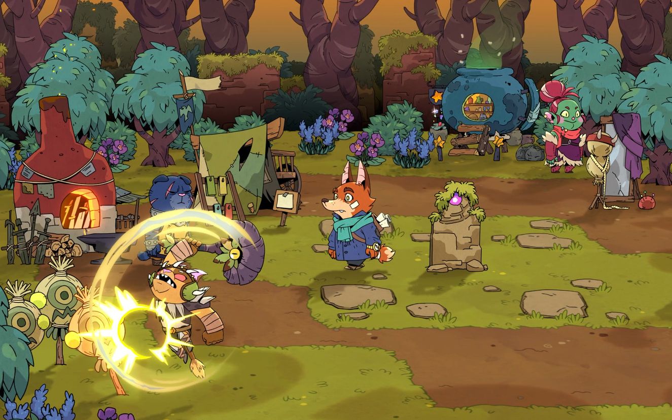 《饥荒》团队新作,动作肉鸽迷宫探索游戏《熔炉密林》(rotwood)-镜饼