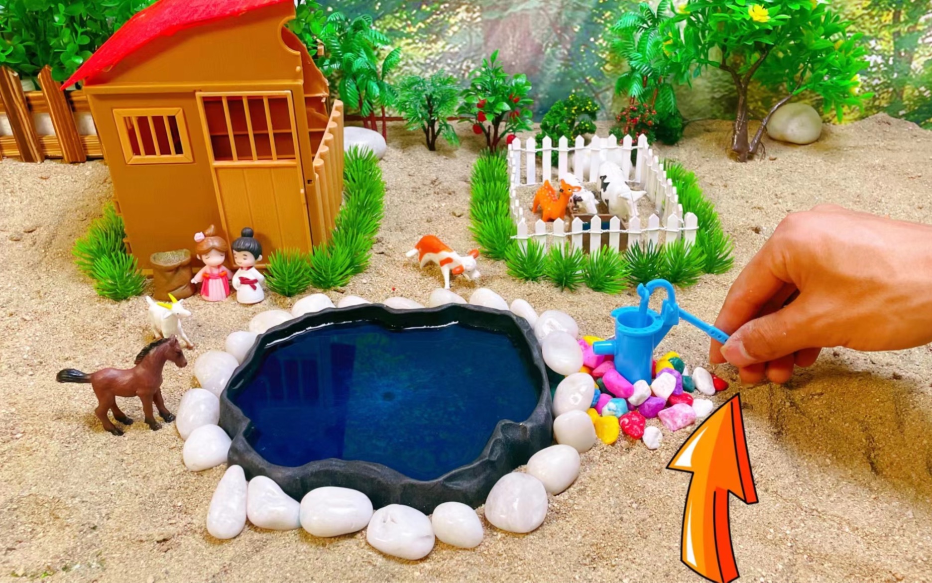 diy手工农场教你如何打造农场,迷你农场,迷你动物,迷你压水井