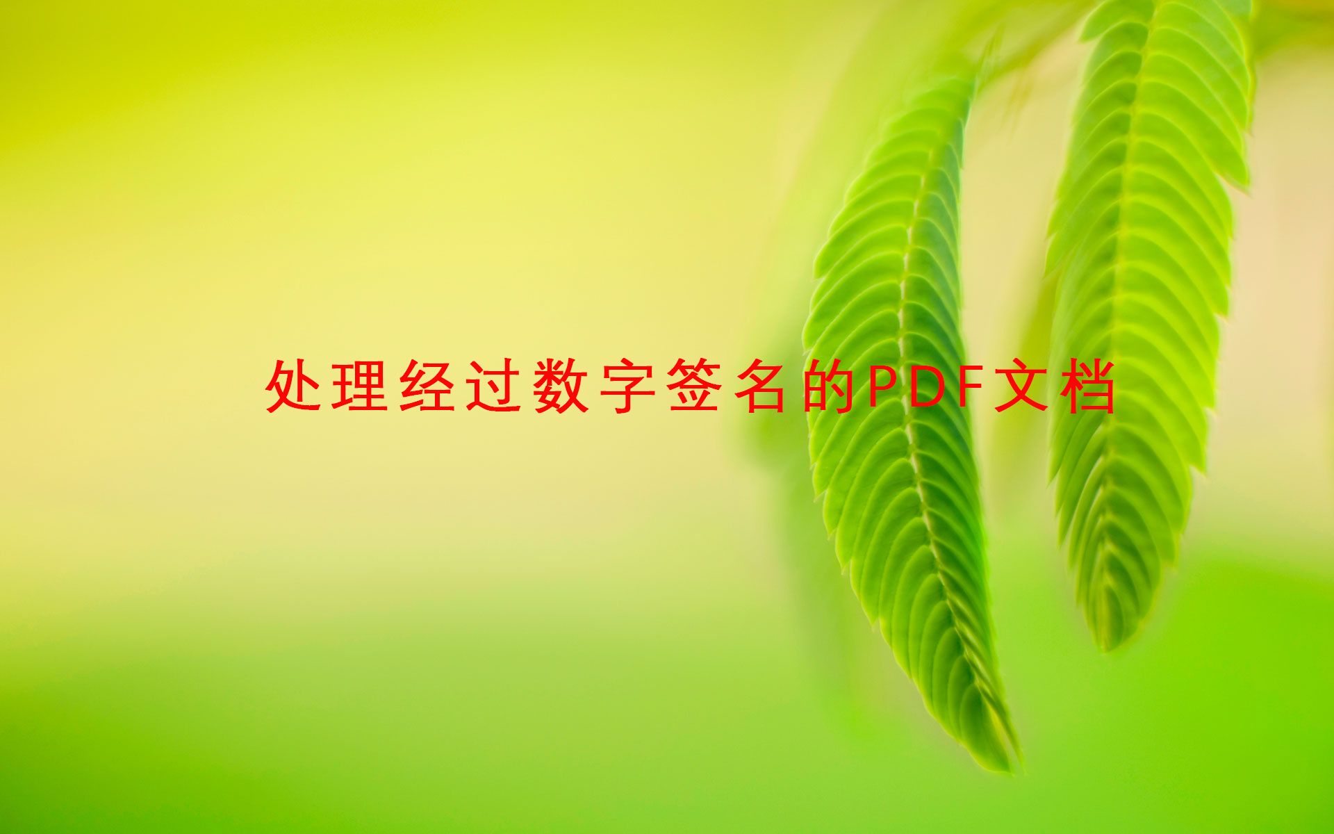 [图]如何使用和处理数字签名的PDF文档