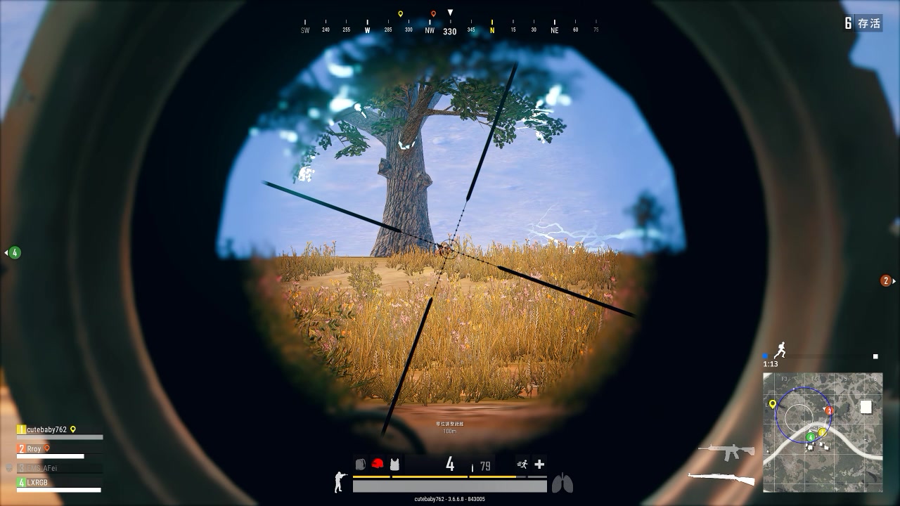 【绝地求生】令人振奋士气的98k三杀诛仙视角 2p附带神仙视角