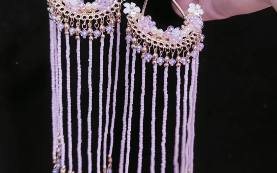 布灵布灵 水晶流苏步摇发钗