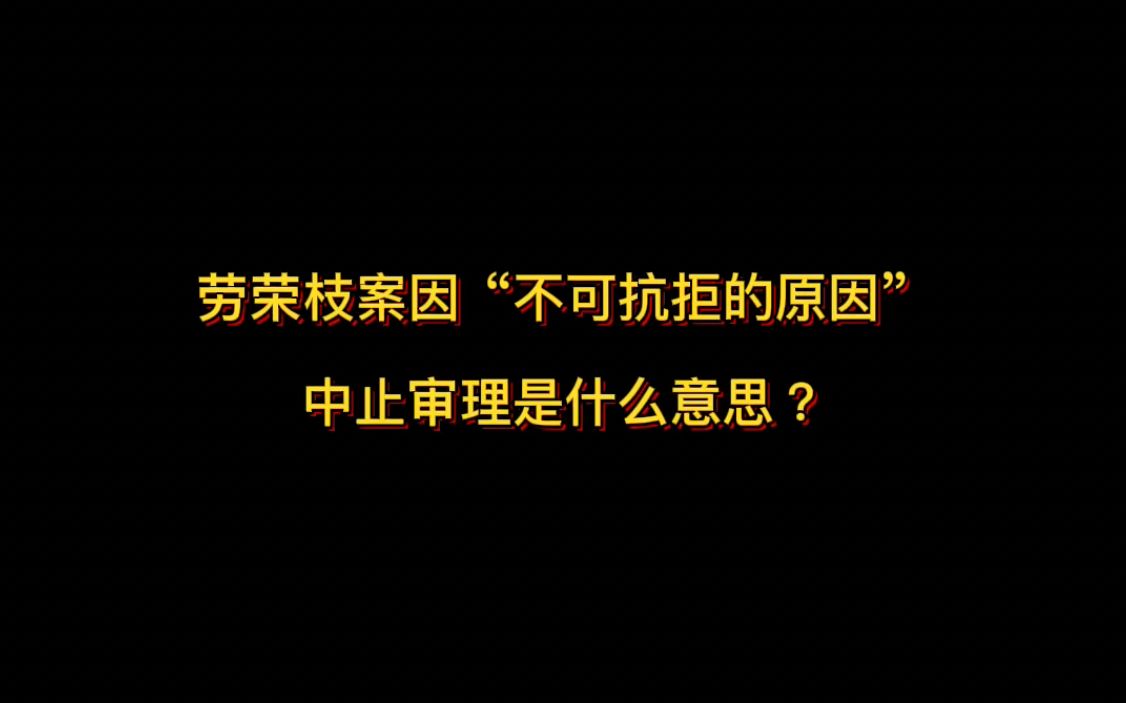 劳荣枝案因“不可抗拒的原因” 中止审理是什么意思?哔哩哔哩bilibili