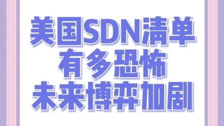 美国SDN清单有多恐怖未来博弈加剧哔哩哔哩bilibili