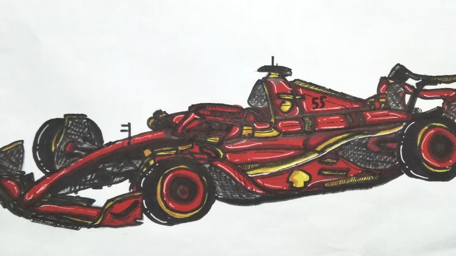 我画的sf24法拉利f1方程式赛车