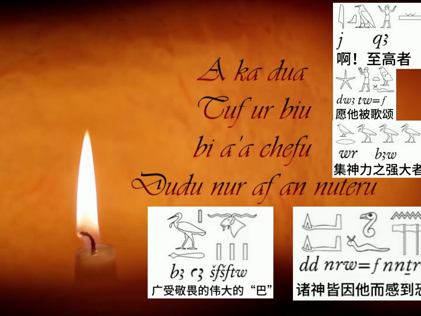 [图]古埃及语歌曲《A Ka Dua》中文翻译