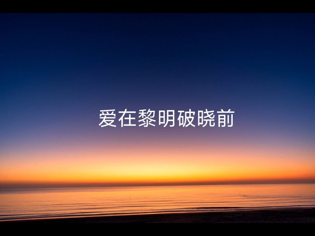 浪漫三部曲之爱在黎明破晓前