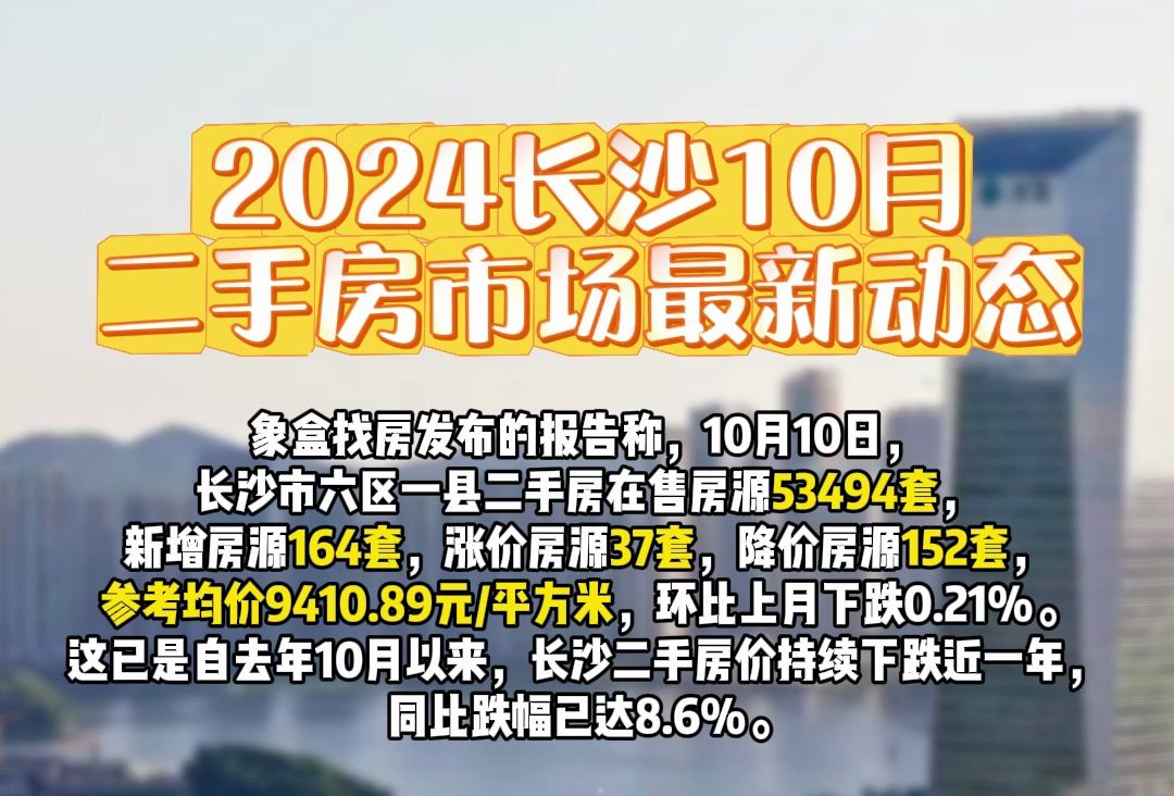 2024长沙10月六区一县二手房最新均价哔哩哔哩bilibili