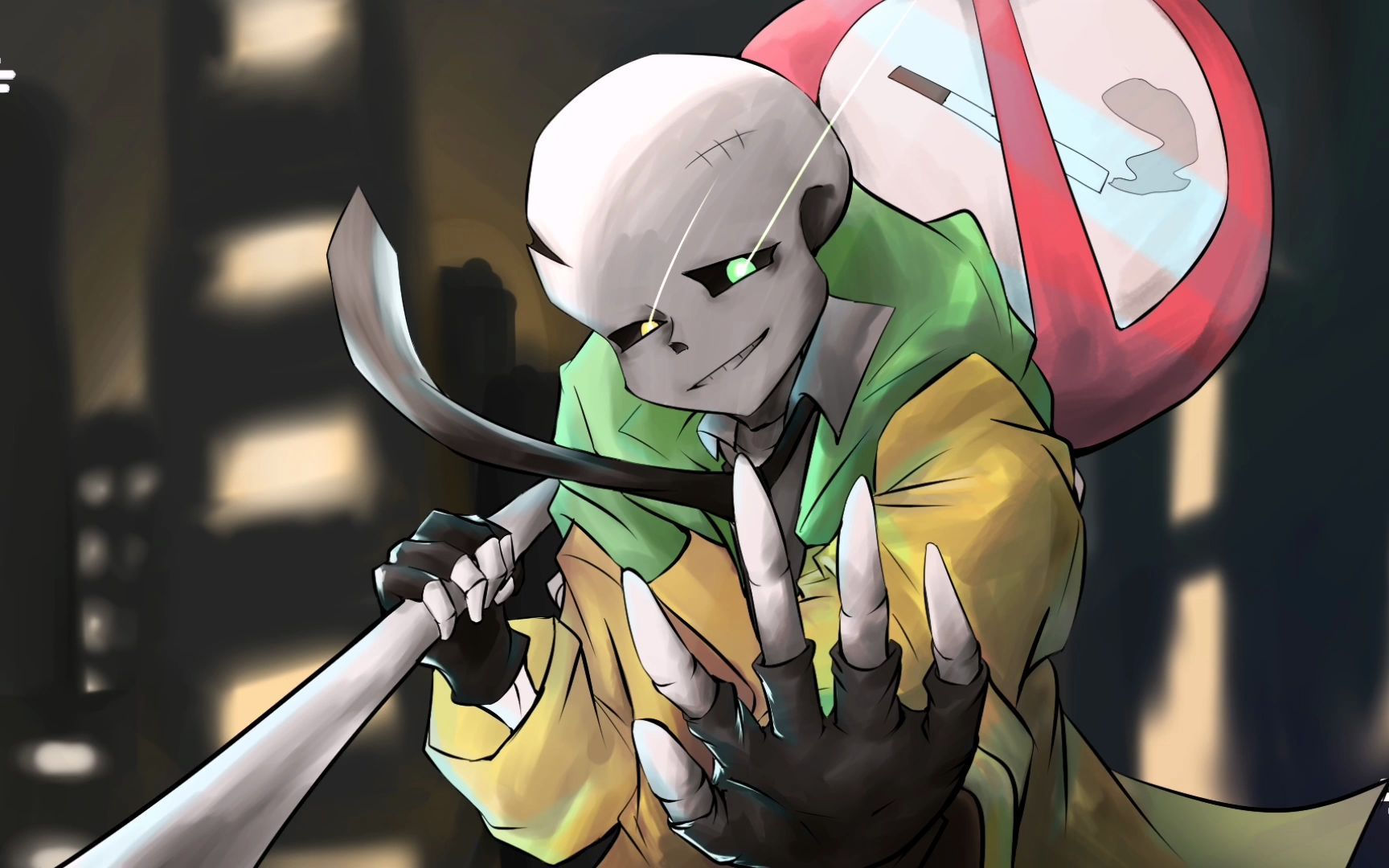 【国人au联动】寂静危机 超越sans战斗曲 sudden attack 暴袭_哔哩