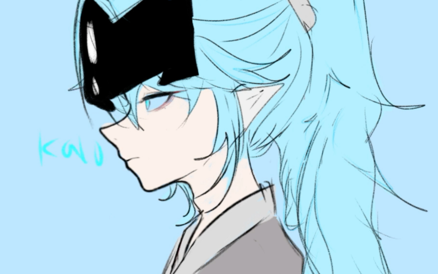 我画的伽罗!画的有点丑!别吐槽,我画世界的名字就叫血肉模糊.