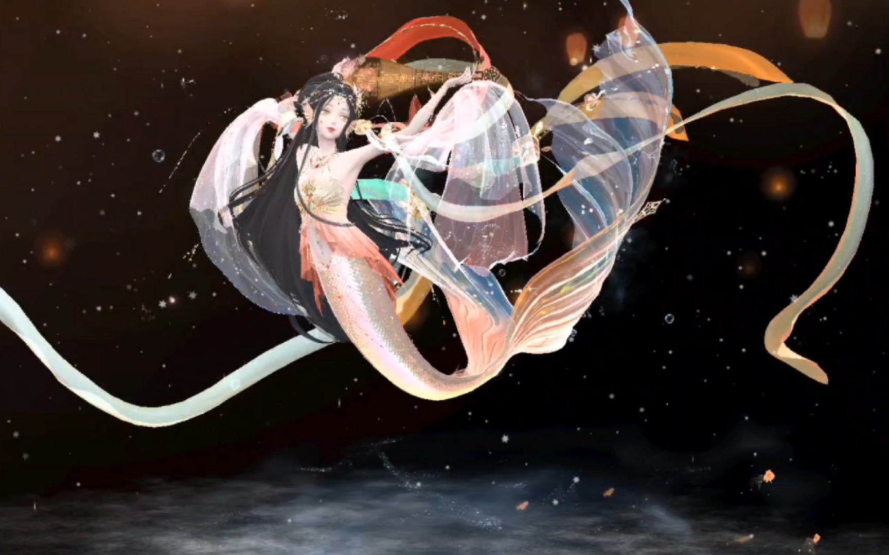 【闪耀暖暖】鲛人尾和敦煌动作太适配了吧!