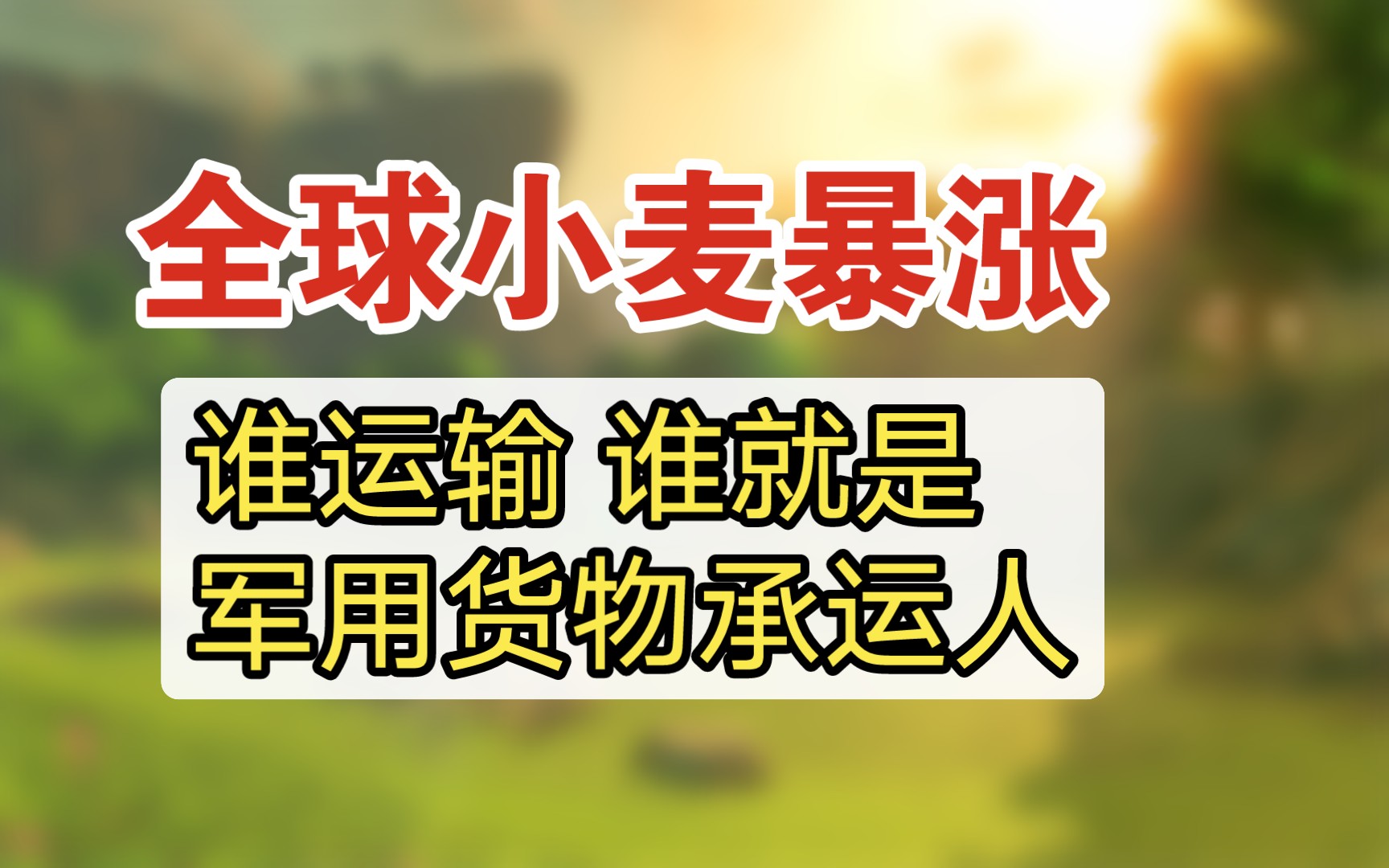 黑海协议失效后再遭重击:这些船只将被俄方视为军用货物承运人,全球小麦期货价格暴涨哔哩哔哩bilibili